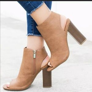 Bamboo Faith-45M Chunky Heel Booties Ankle Boots